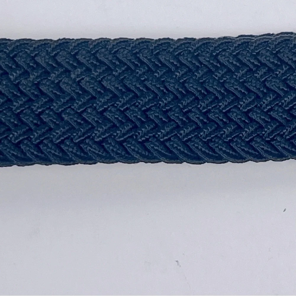 Larson & Co Stockholm Men's Black Woven / Braided Belt Size L; Leather, Stretch